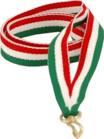 Shirit për medalje Victoria Sport, 22 m, i kuq/bardhë/gjelbër