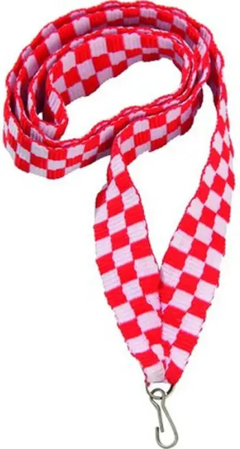Shirit për medalje Victoria Sport, 11 mm, i bardhë/kuq
