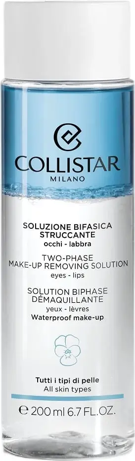 Heqës grimash dyfazë Collistar Two Phase Make Up Removing Solution, për sy dhe buzë, 200ml