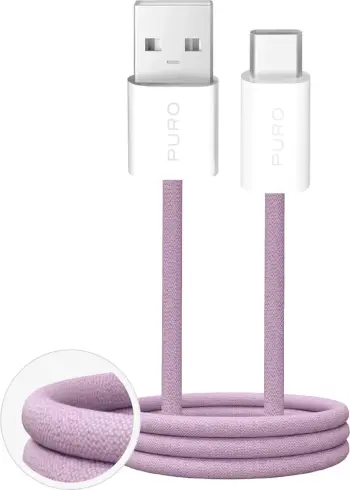 Kabllo USB-A në USB-C Puro Fabrik 2.0, 1.5m, 10W, Kaltër