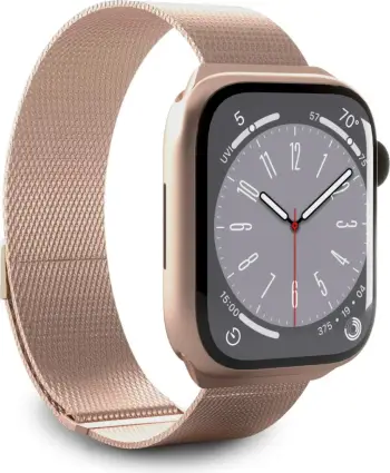 Rrip çeliku për Apple Watch Puro Milanese, 38/40/41mm, Rozë