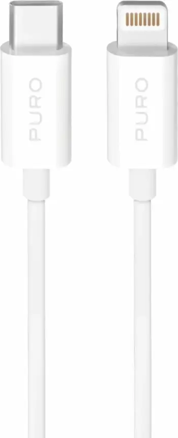 Kabllo Puro PUCAPLTC20W2MTWHI, USB-C në Lightning, 2m, 20W, e bardhë