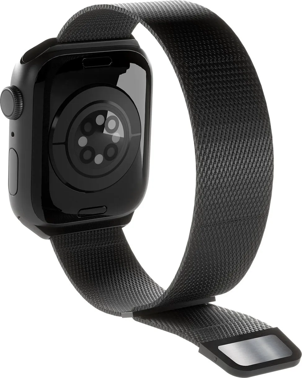 Rrip çeliku SBS Puro Milanese për Apple Watch 38/40/41mm, magnetik, i zi - 7