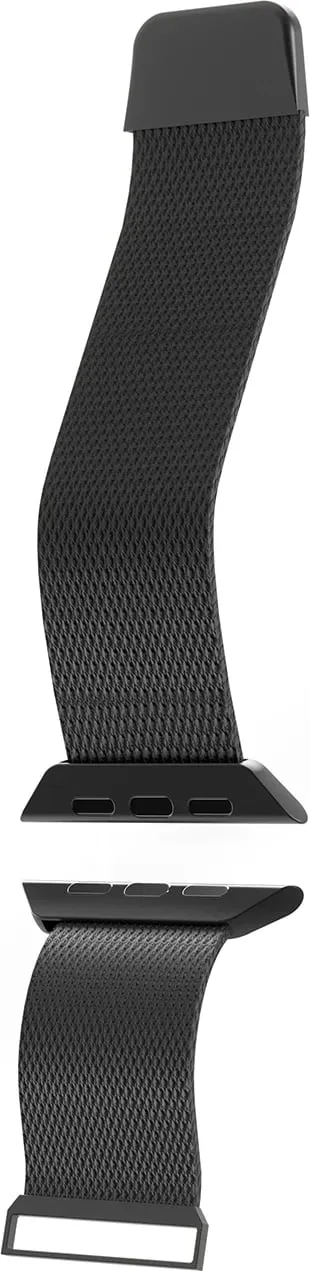 Rrip çeliku SBS Puro Milanese për Apple Watch 38/40/41mm, magnetik, i zi - 9