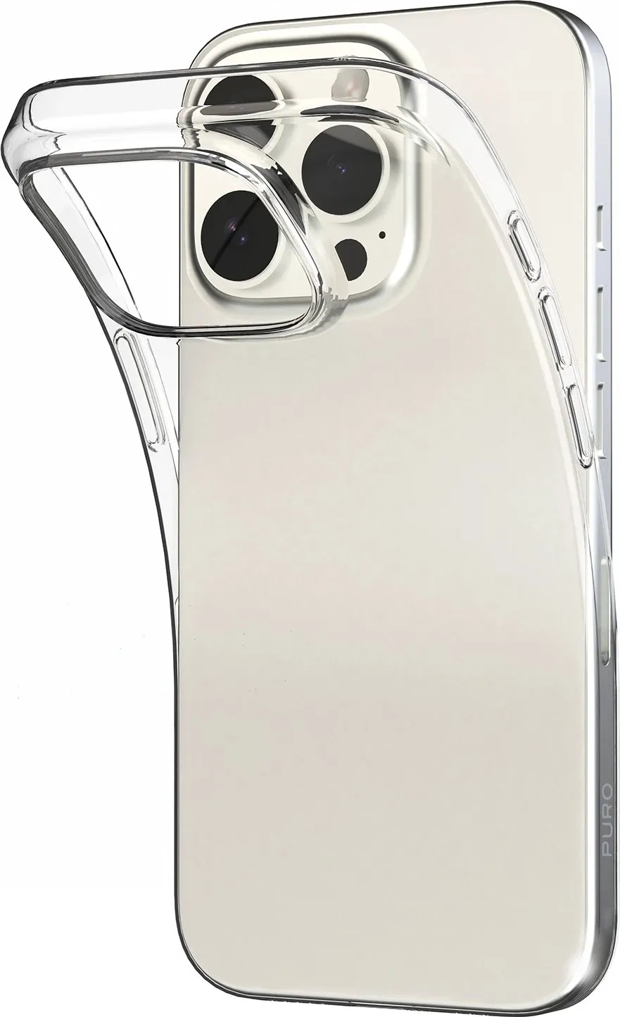 Mbështjellës Puro 03 Nude për iPhone 16 Pro, silikon, transparent - 1