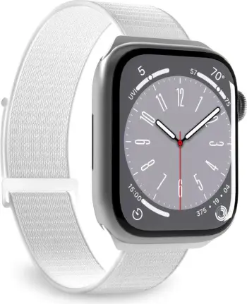 Rrip ore Puro Nylon Sport për Apple Watch 40/41mm, najlon, i bardhë