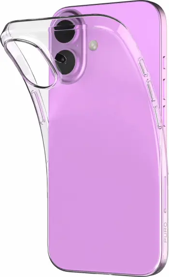Mbështjellës Puro 03 Nude për iPhone 16 Plus, silikon, transparent