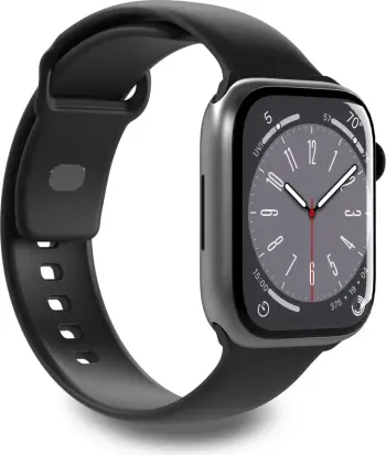 Rrip silikoni për Apple Watch Puro Icon, 38/40/41 mm, i zi, set prej 2 copë