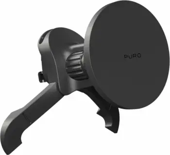 Mbajtës magnetik për celular Puro PUSH12MAGBLK, për grilë ventilimi, MagSafe, i zi