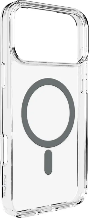 Mbështjellës Puro Lite Mag për iPhone 17 Pro, MagSafe, Transparent me unazë gri
