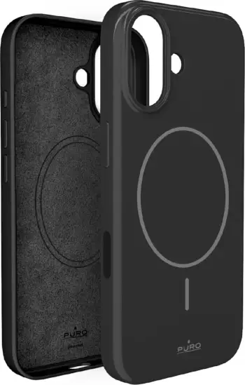 Mbulesë Puro Pulse për Apple iPhone 17, silikoni, e zezë