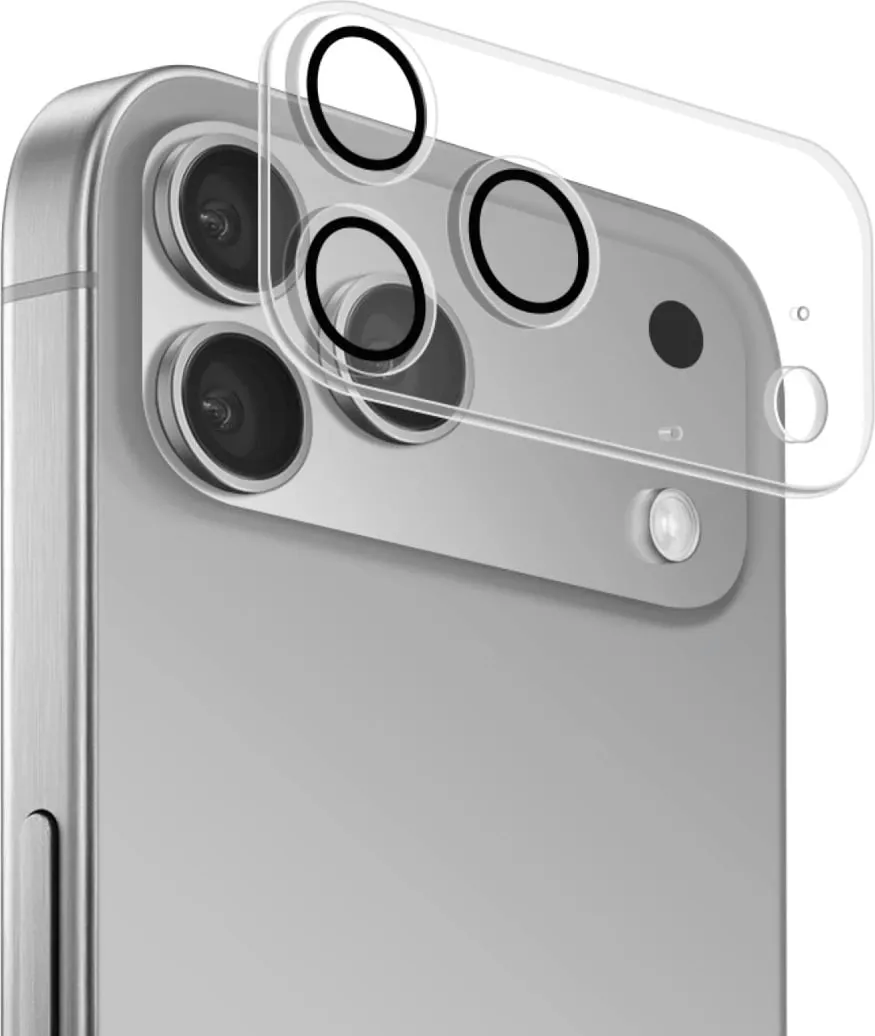 Xham mbrojtës kamere Puro për iPhone 17 Pro, xham i temperuar 9H, transparent - 1