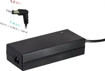 Karikues për laptop Akyga AK-ND-46, 120W, 18.5V, 6.5A, i zi