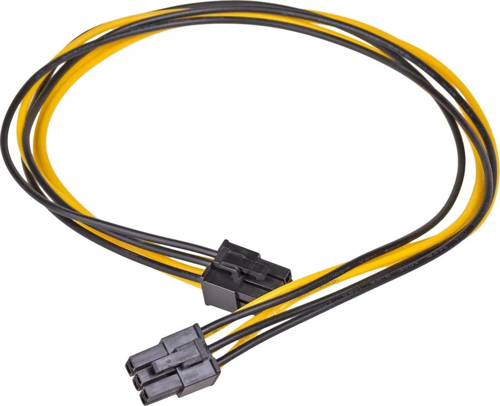 Kabllo Akyga PCIe 6-pin - PCIe 6-pin, 0.4m, e verdhë - 1