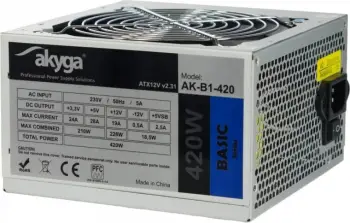 Furnizues me energji Akyga AK-B1-420, 420W, ATX 12V 2.0, 12 cm, i hirtë
