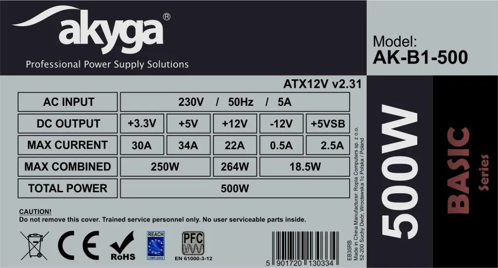 Burim energjie Akyga Basic 500W - 4