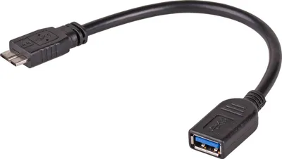 Kabllo OTG Akyga AK‑AD‑30, USB-A / micro-USB-B, 15 cm, e zezë - 1