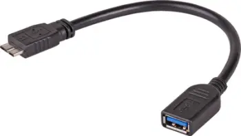 Kabllo OTG Akyga AK‑AD‑30, USB-A / micro-USB-B, 15 cm, e zezë
