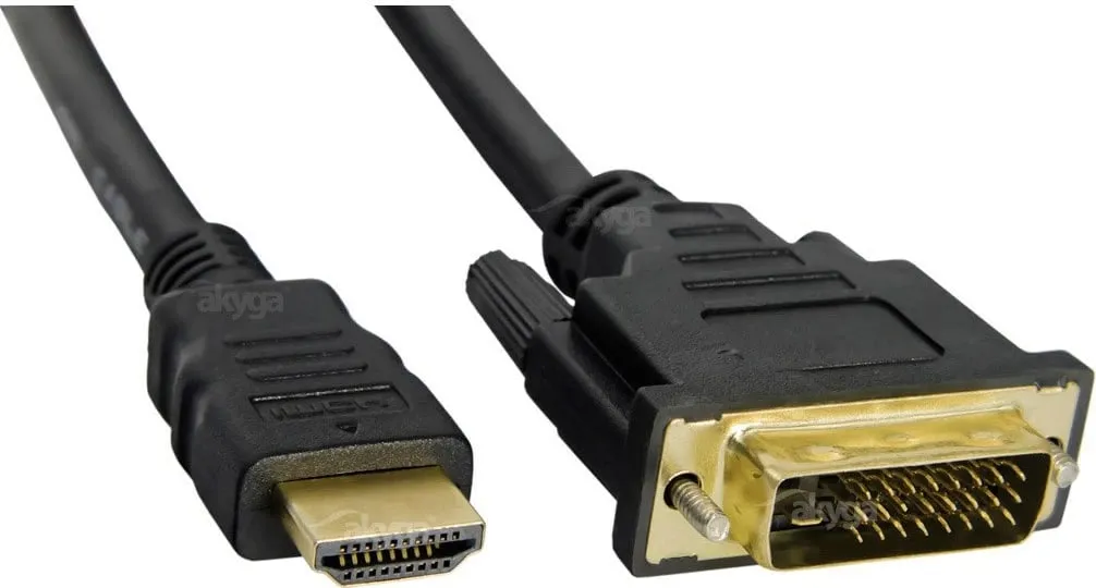 Kabllo Akyga HDMI-DVI-D, 1.8 m, i zi - 3