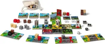 Lojë tavoline Ravensburger Minecraft Save the Village, për fëmijë dhe të rritur, shumëngjyrëshe, 2-4 lojtarë