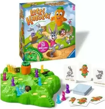 Lojë tavoline Ravensburger Lotti Karotti, familjare, 2-4 lojtarë, shumëngjyrëshe