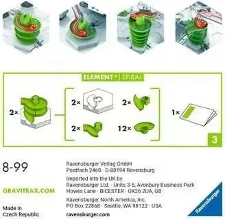 Set lodrash Ravensburger GraviTrax Element Spiral, shumëngjyrësh - 1