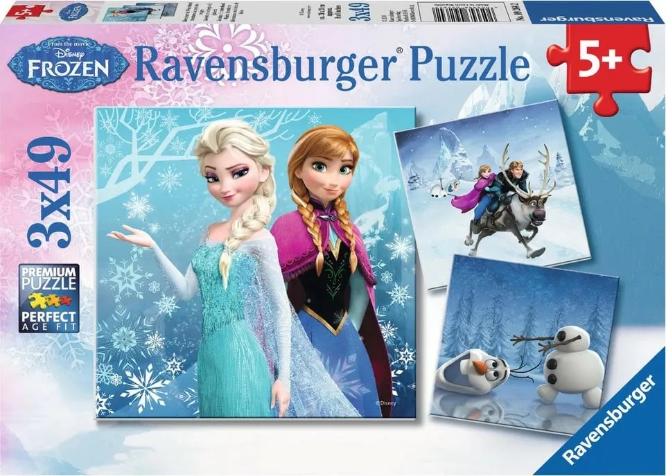 Puzzle Ravensburger Frozen 3x49 pjesë, vizatimore - 1