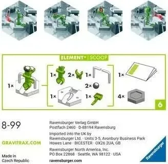 Lodër GraviTrax Element Scoop Ravensburger, multikolor - 1