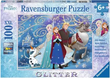 Puzzle Ravensburger Disney Frozen Glittery Snow, 100 elemente