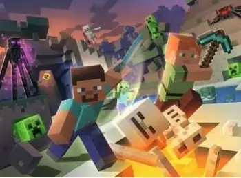 Puzzle Ravensburger Monster Minecraft, 100 copa XXL, për fëmijë 6+