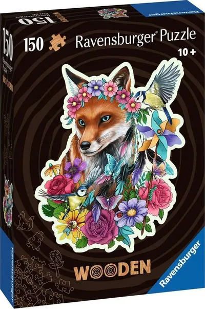 Puzzle druri Ravensburger Colorful Fox, 150 copa, shumëngjyrësh - 3