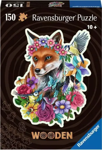 Puzzle druri Ravensburger Colorful Fox, 150 copa, shumëngjyrësh