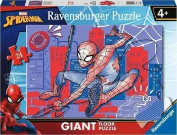 Puzzle dyshemeje Ravensburger Spiderman Giant 030880, 24 pjesë, shumëngjyrësh
