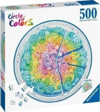 Puzzle Ravensburger Color Palette Cookie, 500 pjesë, rrethor, shumëngjyrësh