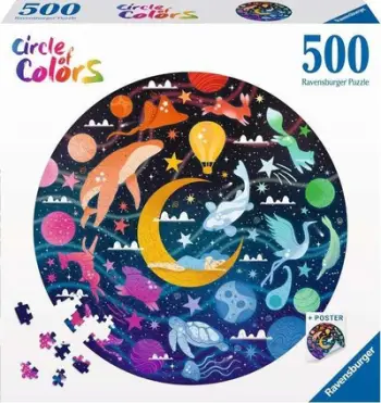 Puzzle Ravensburger Color Palette Dreams, 500 pjesë, rrumbullakët, shumëngjyrësh