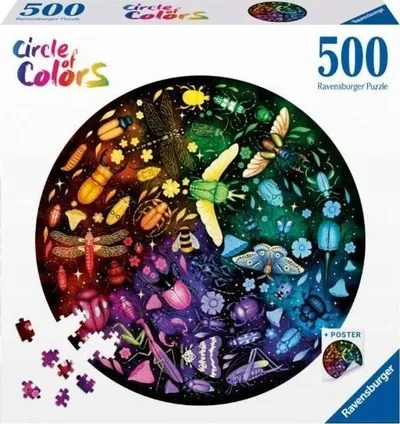 Puzzle Ravensburger Color Palette Insects, 500 pjesë, shumëngjyrësh - 3