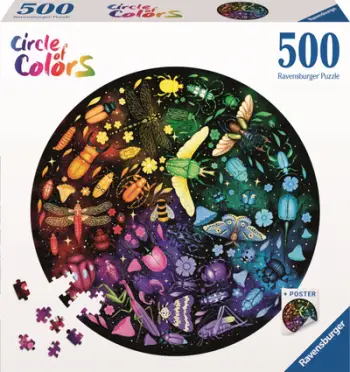 Puzzle Ravensburger Color Palette Insects, 500 pjesë, shumëngjyrësh