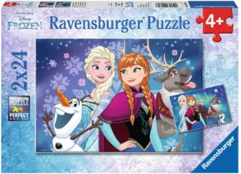 Enigmë Ravensburger Frozen - Northern Lights, 2 x 24 elemente