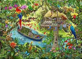 Puzzle Ravensburger: Jungle Expedition, 368 elemente, +10 vjeç