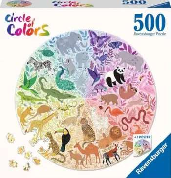 Puzzle Ravensburger Animals, 500 copa, për të rritur dhe adoleshentë