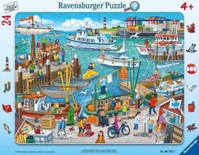 Puzzle Ravensburger A Day at the Harbor 061525, 24 copëza - 1