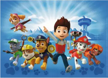 Puzzle Ravensburger - Paw Patrol Team in Action, 100 elemente