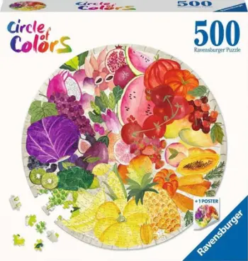Puzzle Ravensburger Fruits and Vegetables, 500 pjesë, shumëngjyrëshe