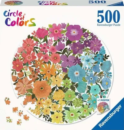 Puzzle Ravensburger Flowers, 500 copa, shumëngjyrësh - 1
