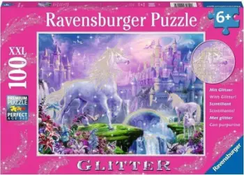 Puzzle Ravensburger Unicorn Kingdom, 100 pjesë, XXL, shumëngjyrësh