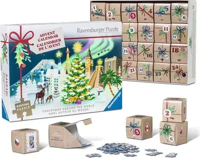 Kalendar i Adventit Ravensburger 2025, 54 pjesë, shumëngjyrësh - 2