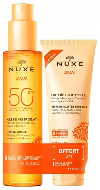Set mbrojtёs ndaj diellit Nuxe Sun, vaj pёr nxirje 150 ml + losion After Sun 100 ml