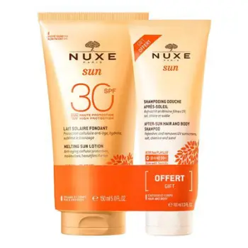 Set Nuxe Sun Care, losion për mbrojtje ndaj diellit SPF30 150 ml +shampo për flokë dhe trup 100 ml