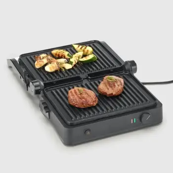 Grill elektrik Severin KG 2398, pllaka qeramike, 1800 W, zi