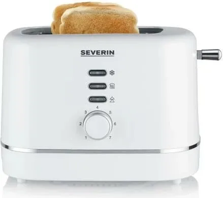 Toaster Severin AT4324 2 feta, qendrim i fetës, shkrirje dhe ngrohje, ngrohës briosesh i palosshëm, e bardhë - 1